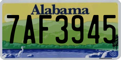 AL license plate 7AF3945