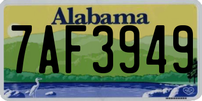 AL license plate 7AF3949