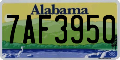 AL license plate 7AF3950