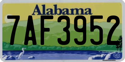 AL license plate 7AF3952