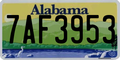 AL license plate 7AF3953