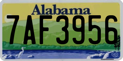 AL license plate 7AF3956