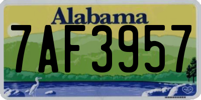 AL license plate 7AF3957