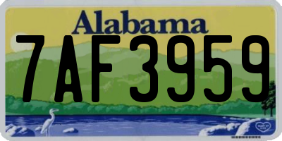 AL license plate 7AF3959