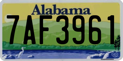 AL license plate 7AF3961