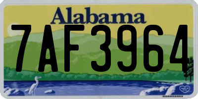 AL license plate 7AF3964