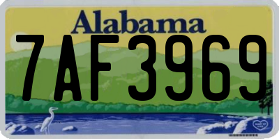 AL license plate 7AF3969