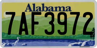 AL license plate 7AF3972