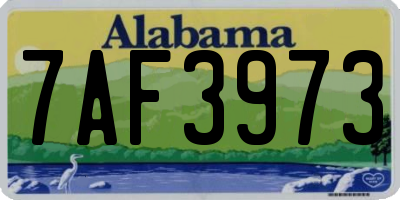 AL license plate 7AF3973