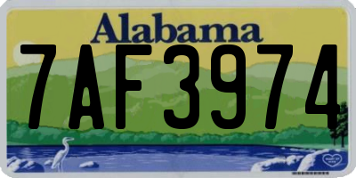 AL license plate 7AF3974