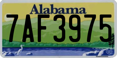 AL license plate 7AF3975