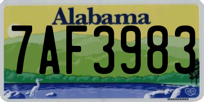 AL license plate 7AF3983