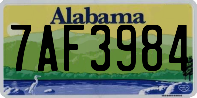 AL license plate 7AF3984
