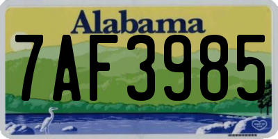 AL license plate 7AF3985
