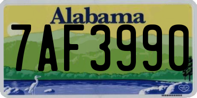 AL license plate 7AF3990
