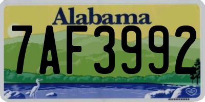 AL license plate 7AF3992