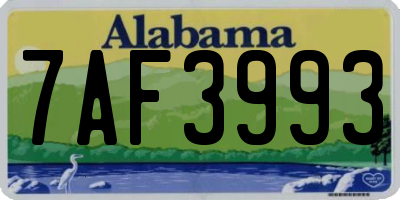 AL license plate 7AF3993