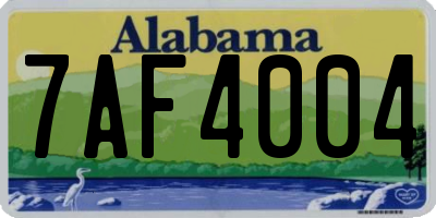 AL license plate 7AF4004