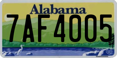 AL license plate 7AF4005