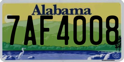 AL license plate 7AF4008