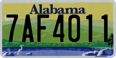 AL license plate 7AF4011
