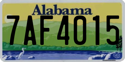 AL license plate 7AF4015