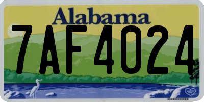 AL license plate 7AF4024