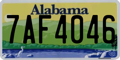 AL license plate 7AF4046