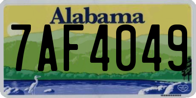 AL license plate 7AF4049