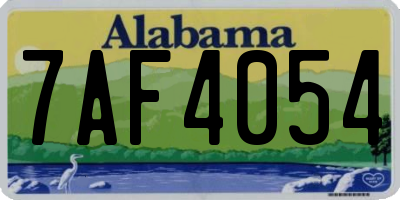 AL license plate 7AF4054
