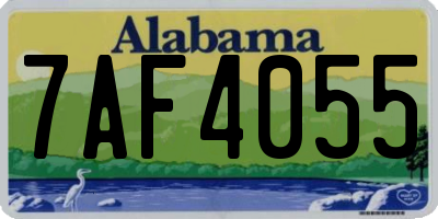 AL license plate 7AF4055