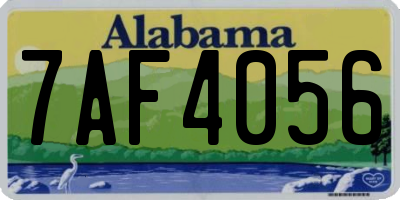 AL license plate 7AF4056