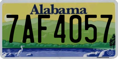 AL license plate 7AF4057
