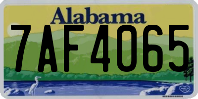 AL license plate 7AF4065