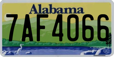 AL license plate 7AF4066