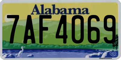 AL license plate 7AF4069