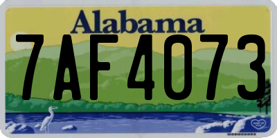AL license plate 7AF4073