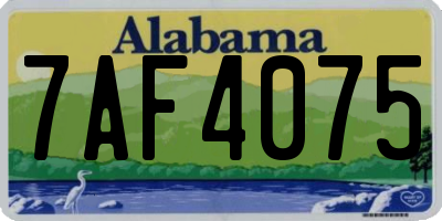 AL license plate 7AF4075