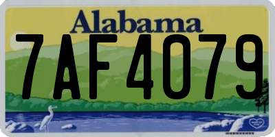 AL license plate 7AF4079
