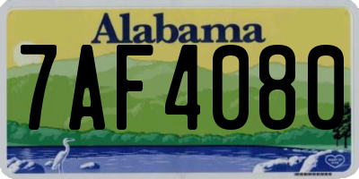 AL license plate 7AF4080