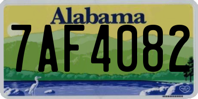 AL license plate 7AF4082
