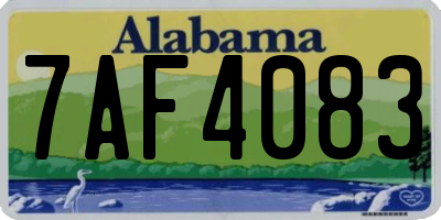AL license plate 7AF4083