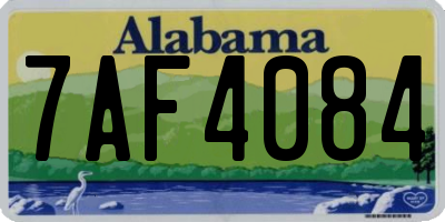 AL license plate 7AF4084