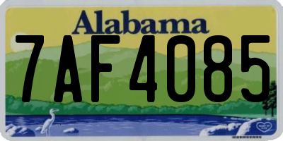 AL license plate 7AF4085