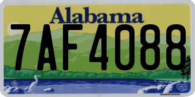 AL license plate 7AF4088