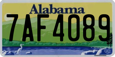 AL license plate 7AF4089