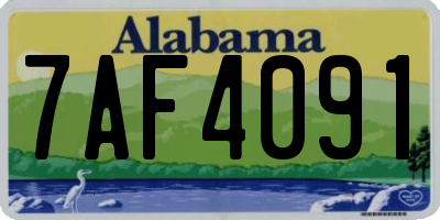 AL license plate 7AF4091