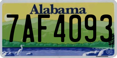 AL license plate 7AF4093
