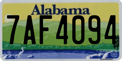 AL license plate 7AF4094