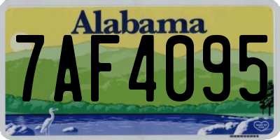 AL license plate 7AF4095